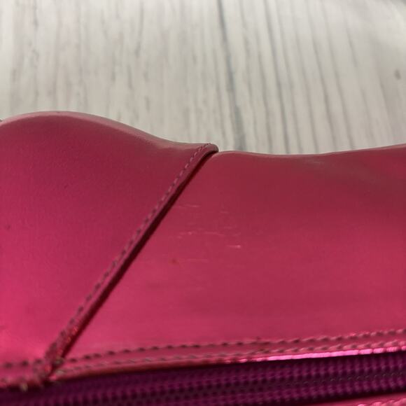 Chase & Chloe Women's Western Mid Calf Boots Cowgirl Size 7.5 Fuchsia Metallic - Picture 8 of 15